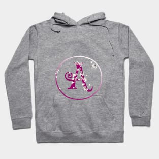 Initial A with flowers Hoodie